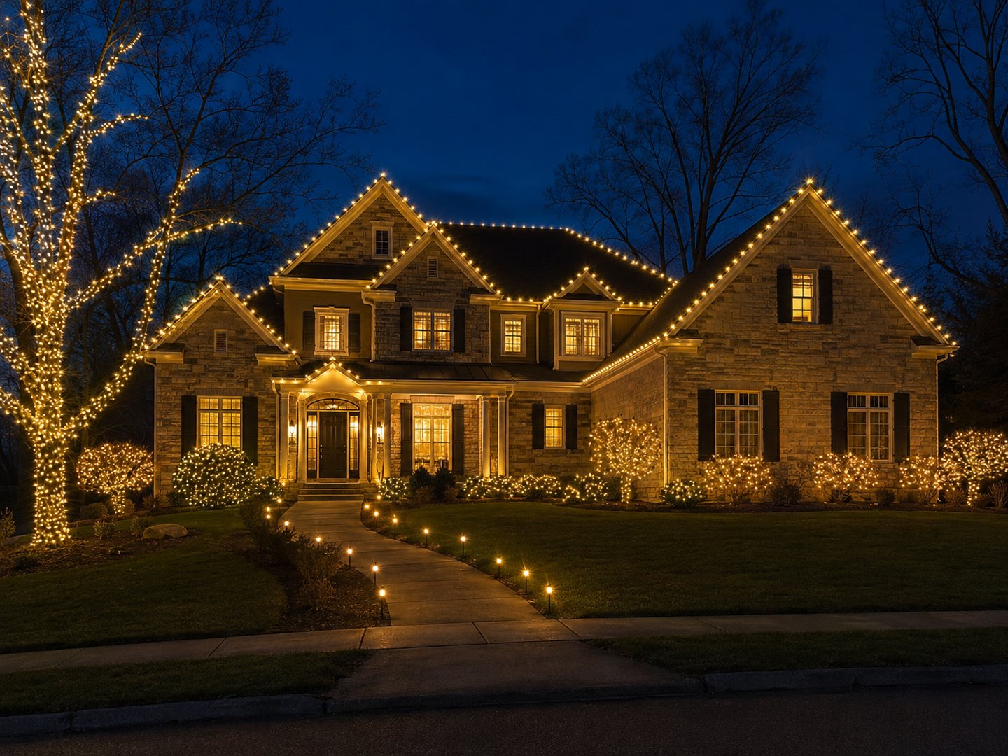 High-end holiday lighting display in Delaware County, Pennsylvania
